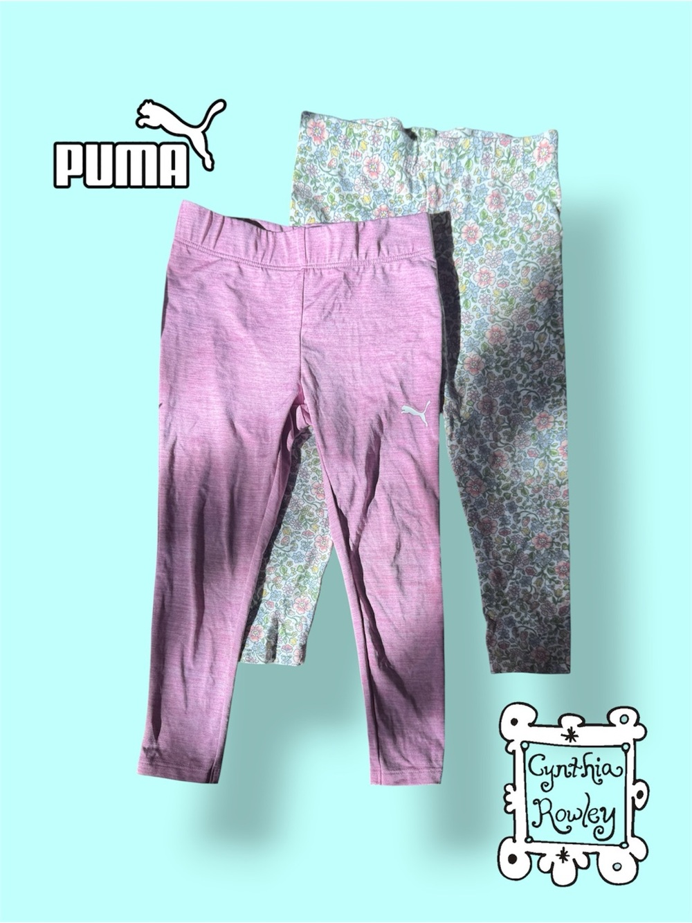 Toddler Girls’ 4T Leggings Bundle — Puma + Cynthia Rowley 🩷🌸